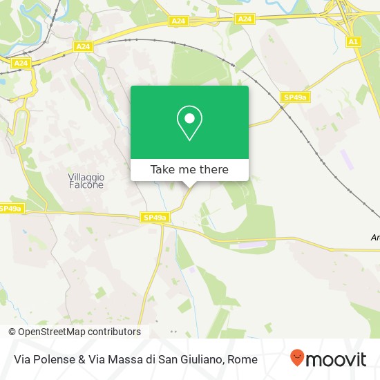 Via Polense & Via Massa di San Giuliano map