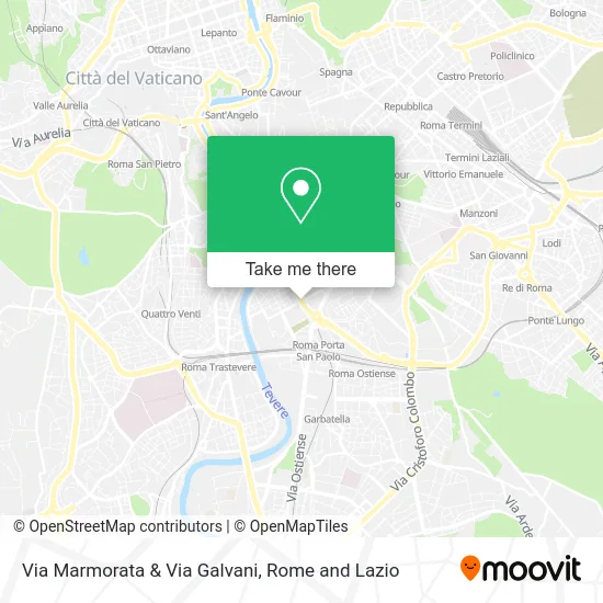 Marmorata Street & Galvani Street map