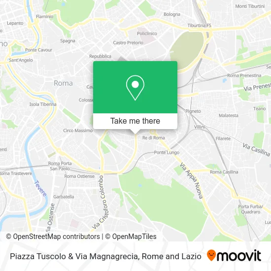 Tuscolo Square & Magnagrecia Street map