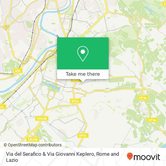 Via del Serafico & Via Giovanni Keplero map