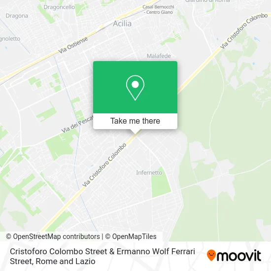 Cristoforo Colombo Street & Ermanno Wolf Ferrari Street map