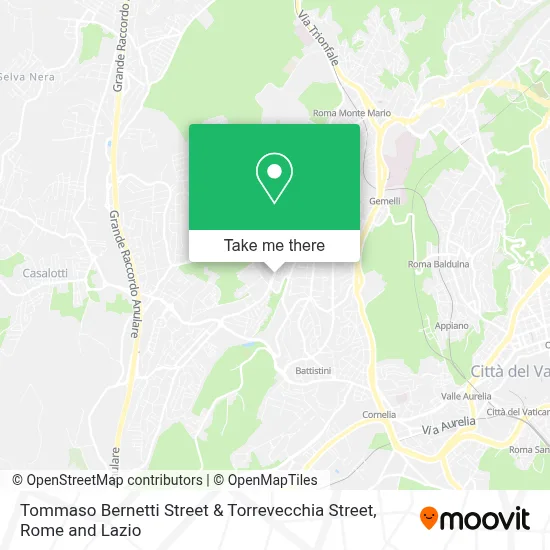 Tommaso Bernetti Street & Torrevecchia Street map