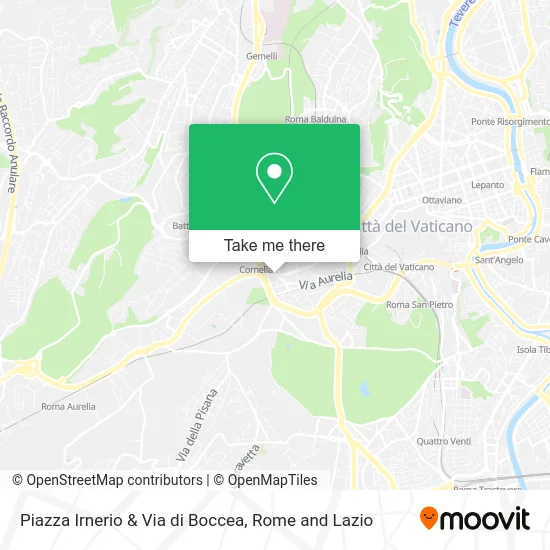 Irnerio Square & Boccea Street map