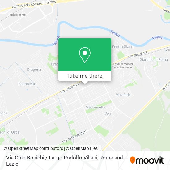 Via Gino Bonichi / Largo Rodolfo Villani map