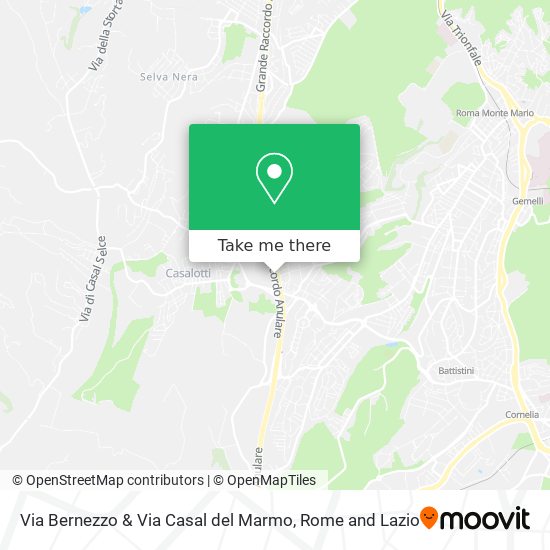 Via Bernezzo & Via Casal del Marmo map