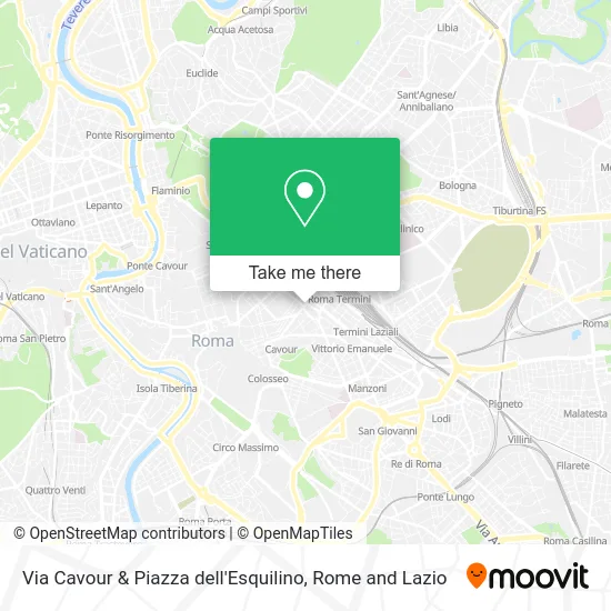 Cavour Street & Esquilino Square map
