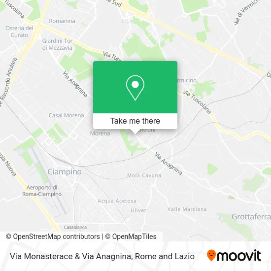 Monasterace Street and Anagnina Street map