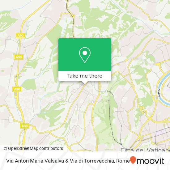 Via Anton Maria Valsalva & Via di Torrevecchia map