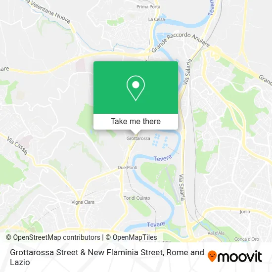 Grottarossa Street & New Flaminia Street map
