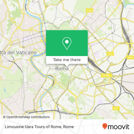 Limousine Uara Tours of Rome map