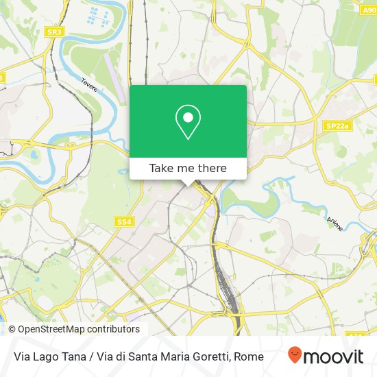 Via Lago Tana / Via di Santa Maria Goretti map