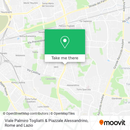 Viale Palmiro Togliatti & Piazzale Alessandrino map