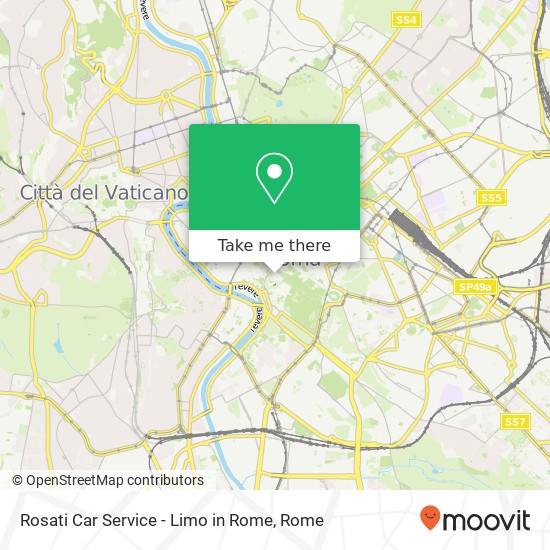 Rosati Car Service - Limo in Rome map