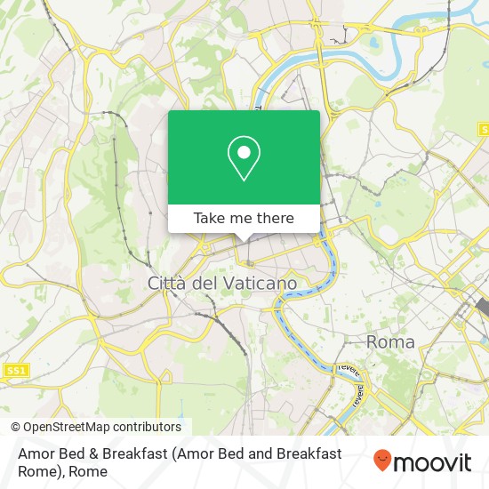 Amor Bed & Breakfast (Amor Bed and Breakfast Rome) map