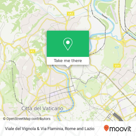 Viale del Vignola & Via Flaminia map
