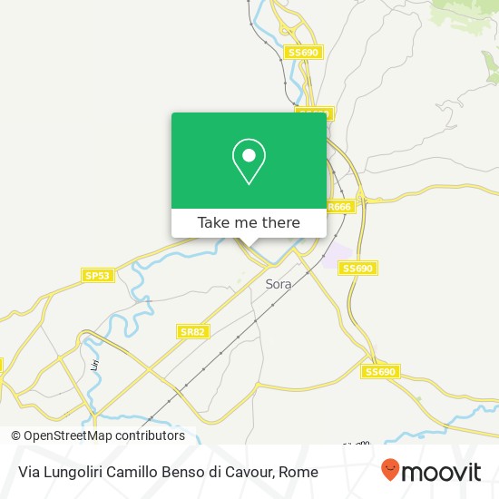 Via Lungoliri Camillo Benso di Cavour map