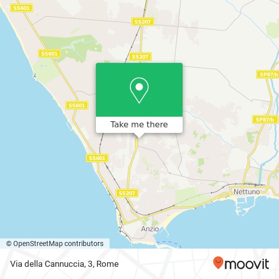 Via della Cannuccia, 3 map