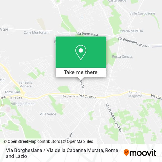 Via Borghesiana / Via della Capanna Murata map