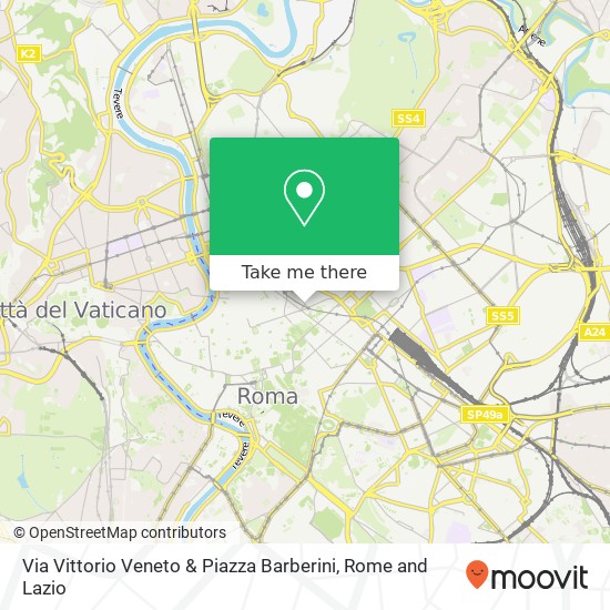 Via Vittorio Veneto & Piazza Barberini map
