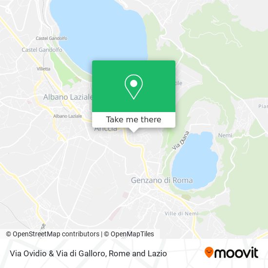 Via Ovidio & Via di Galloro map