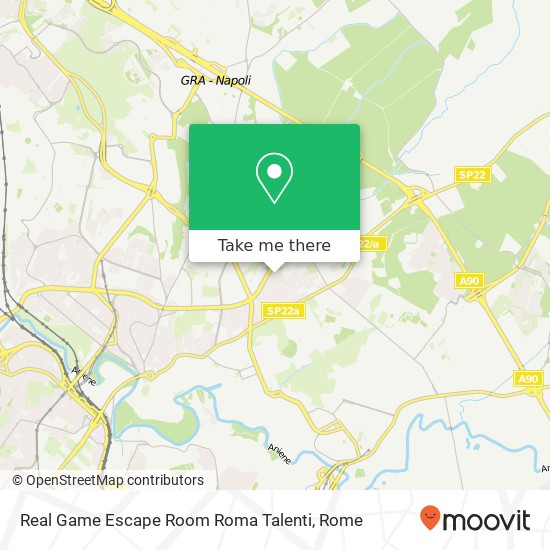 Real Game Escape Room Roma Talenti map