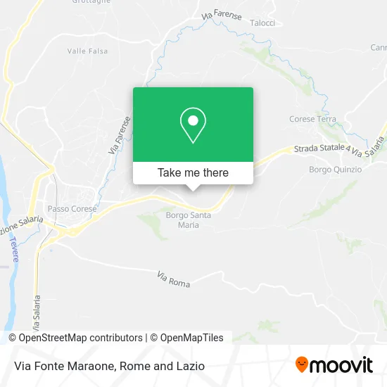 Fonte Maraone Street map