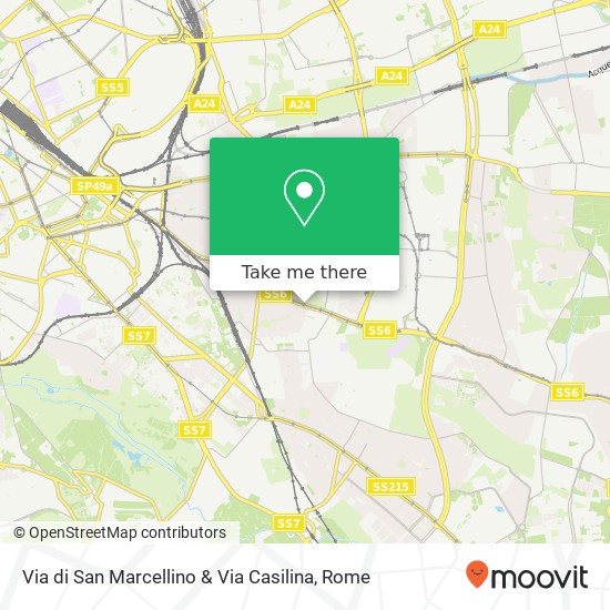 Via di San Marcellino & Via Casilina map