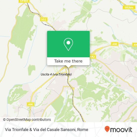 Via Trionfale & Via del Casale Sansoni map