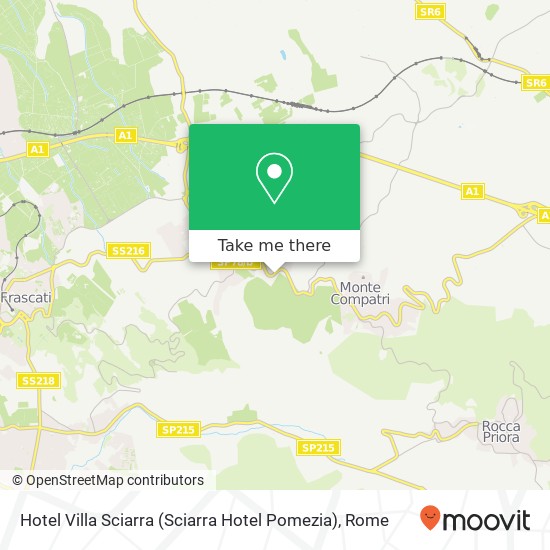 Hotel Villa Sciarra (Sciarra Hotel Pomezia) map