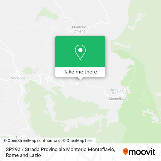 SP29a / Strada Provinciale Montorio Monteflavio map