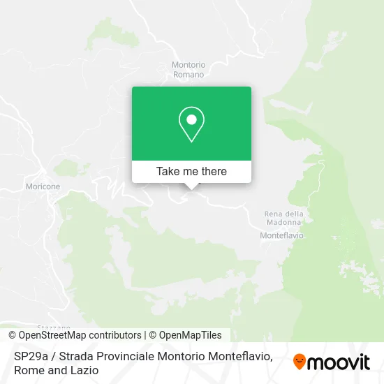 SP29a / Provincial Road Montorio Monteflavio map