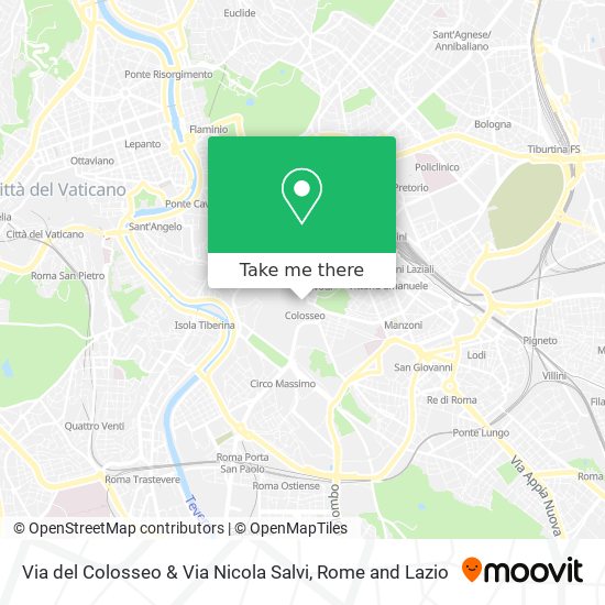 Via del Colosseo & Via Nicola Salvi map
