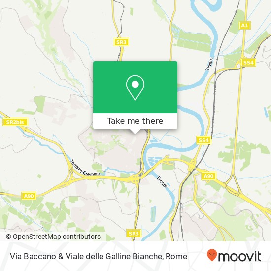 Via Baccano & Viale delle Galline Bianche map