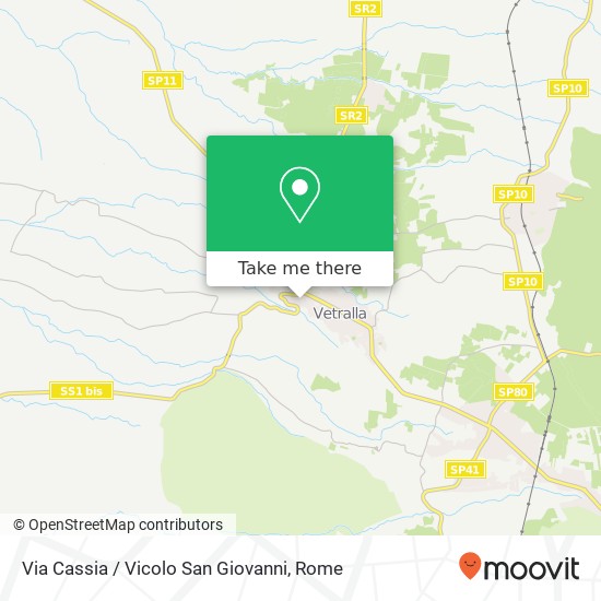 Via Cassia / Vicolo San Giovanni map