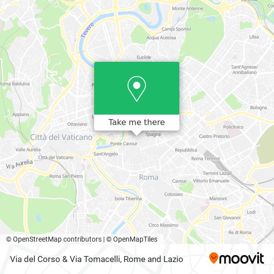 Via del Corso & Via Tomacelli map