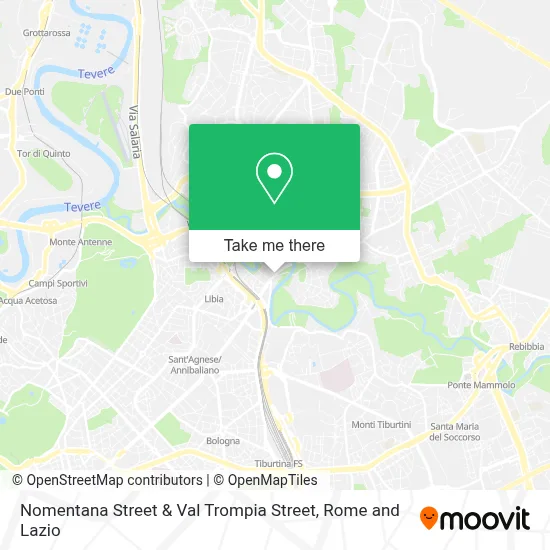 Nomentana Street & Val Trompia Street map
