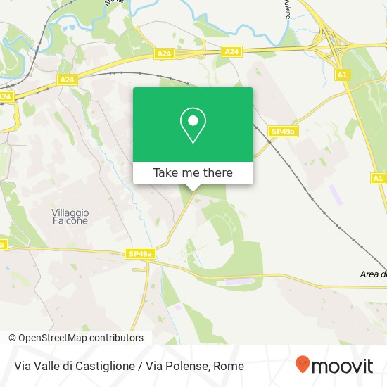 Via Valle di Castiglione / Via Polense map