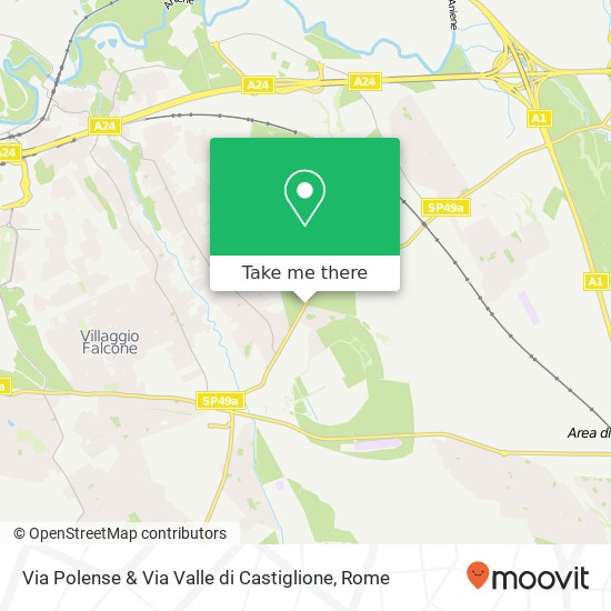 Via Polense & Via Valle di Castiglione map