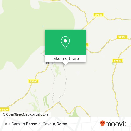 Via Camillo Benso di Cavour map