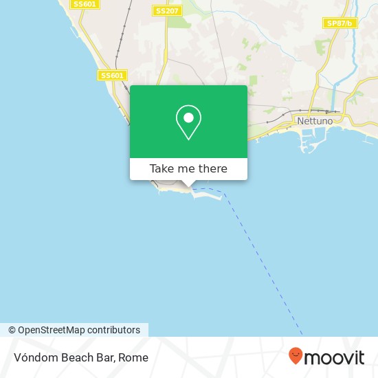 Vóndom Beach Bar map