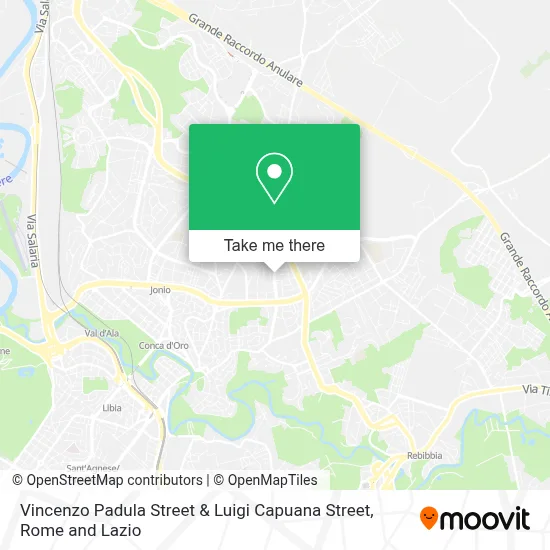 Vincenzo Padula Street & Luigi Capuana Street map