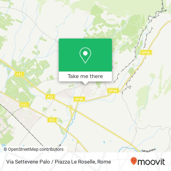 Via Settevene Palo / Piazza Le Roselle map