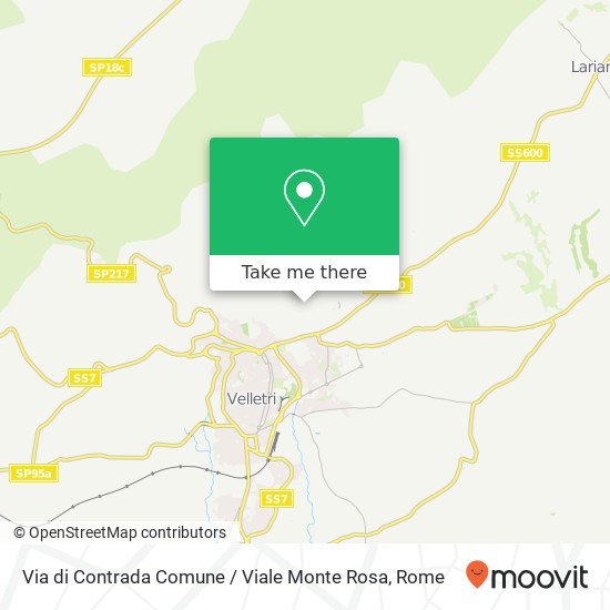Via di Contrada Comune / Viale Monte Rosa map