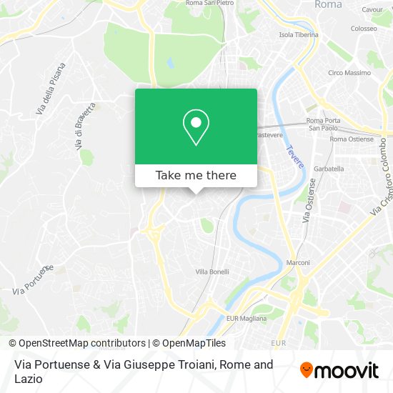 Via Portuense & Via Giuseppe Troiani map