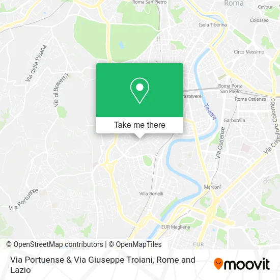 Portuense Street & Giuseppe Troiani Street map