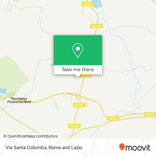 Via Santa Colomba map