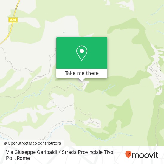 Via Giuseppe Garibaldi / Strada Provinciale Tivoli Poli map