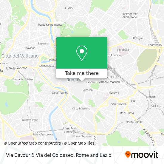 Via Cavour & Via del Colosseo map