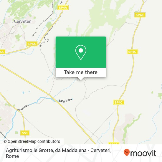 Agriturismo le Grotte, da Maddalena - Cerveteri map