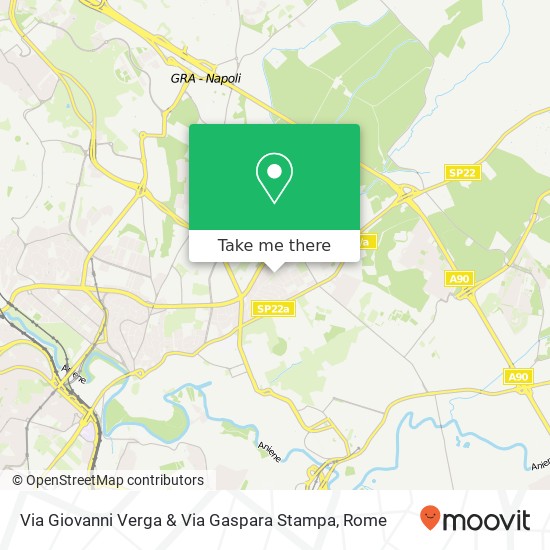 Via Giovanni Verga & Via Gaspara Stampa map